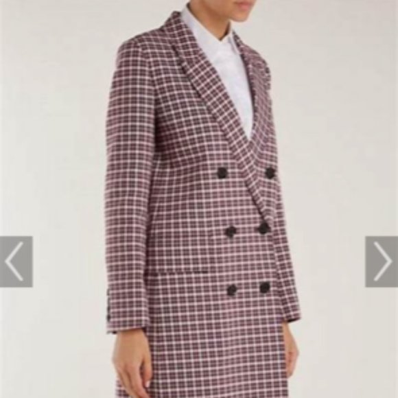 Burberry Burgundy Double Faced Cotton Twill Tailored Coat - Picture 3 of 11